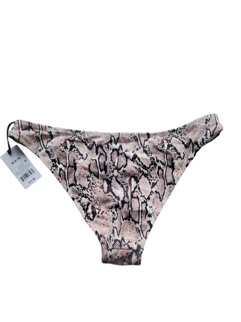 Shade & Shore Pink Snakeskin V-Front Bikini Brief - Picture 4 of 5